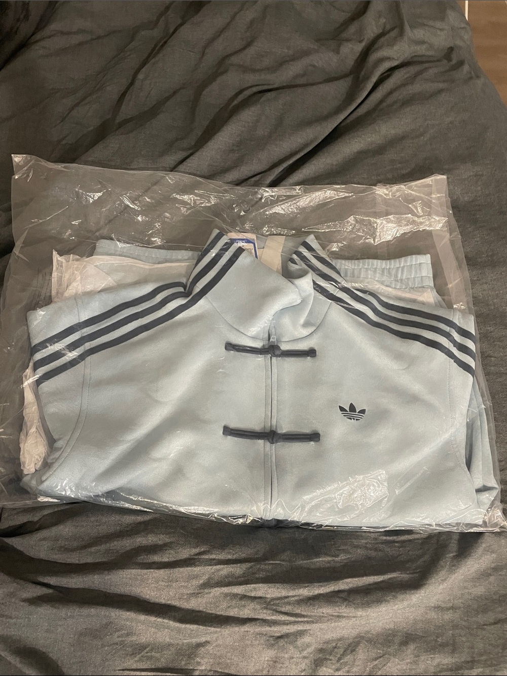 Adidas baby blue tang jacket NWT